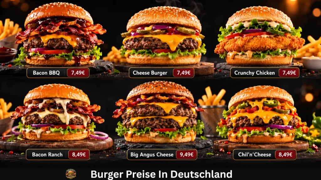 Die beliebtesten Menüpunkte bei Burgerme Deutschland